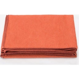 David Fussenegger Koc SYLT uni z ozdobnym ściegiem - terakota