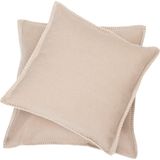 Cushion SYLT uni with Decorative Stitch, 40x40 cm