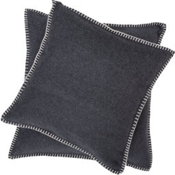 Cushion SYLT uni with Decorative Stitch, 40x40 cm - Anthracite
