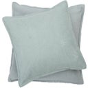 SYLT Cushion Uni with Decorative Stitch, 50x50 cm - Glass green