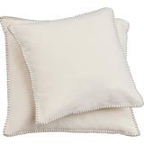 SYLT Cushion Uni with Decorative Stitch, 50x50 cm