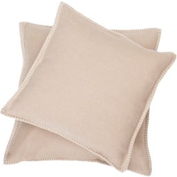 SYLT Cushion Uni with Decorative Stitch, 50x50 cm - Cement