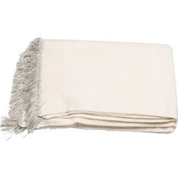 David Fussenegger VIENNA Blanket - Solid with Fringes - Raw white