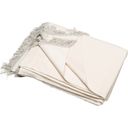 David Fussenegger VIENNA Blanket - Solid with Fringes - Raw white