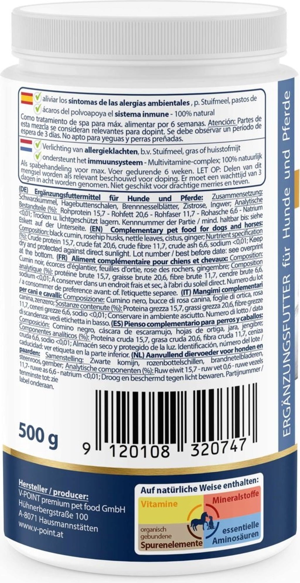 ALLERGO PLUS - ziołowy proszek premium dla psów i koni - 500 g