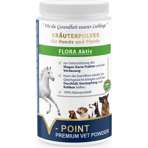 FLORA Aktiv - Premium zeliščni prah za pse in konje - 500 g