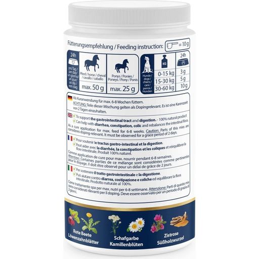 FLORA Aktiv - Premium Kräuterpulver für Hunde und Pferde - 500 g