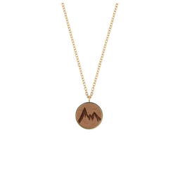 EYDL "Mountain" Skyla Necklace - Gold, Walnut