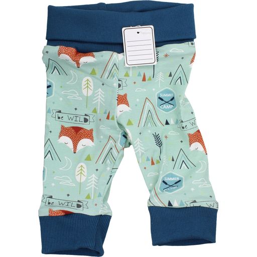 wila Toddler Pants - Foxes, Turquoise