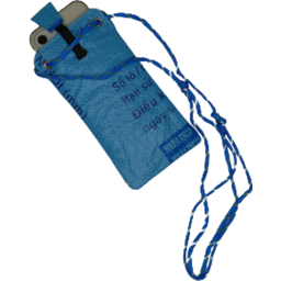 Étui pour Téléphone Portable avec Cordon Upcycle 'SWING' FISH - Bleu clair