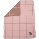 David Fussenegger JUWEL Baby Blanket - Checks/Horse - dusky pink