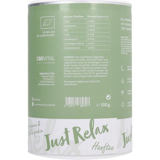 Just Relax - Organic CBD Hemp Tea - 100 g