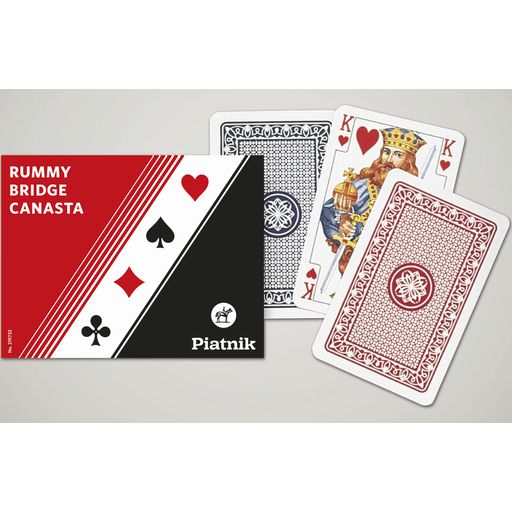 Card Deck for Rummy Bridge Canasta - Standard Image, 2 x 55 Cards  - 1 Pc