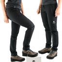 Alpin Loacker Ženske softshell pohodne hlače, črne