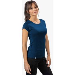 Alpin Loacker T-Shirt da Donna in Lana Merino - Blu