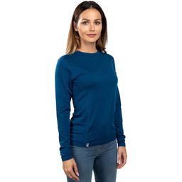 Alpin Loacker Damen Merino Shirt langarm blau