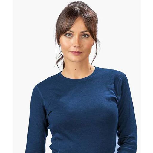 Alpin Loacker Damen Merino langarm Shirt blau