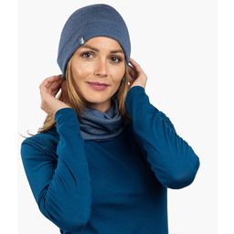 Alpin Loacker Bonnet en Mérinos Made in Austria  - Bleu