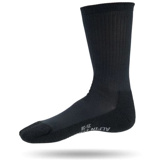 Light Merino Wool Hiking Socks - Long, Black