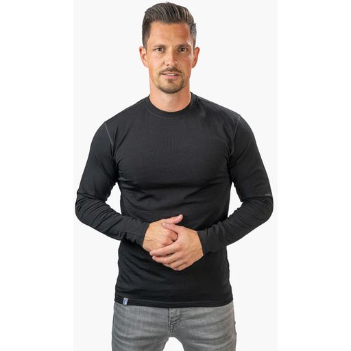 Alpin Loacker T-shirt en Mérinos pour Homme, Noir