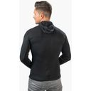 Alpin Loacker Moški merino pulover s kapuco, črn