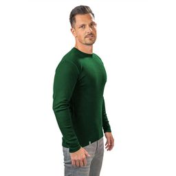 Męska koszulka z długimi rękawami merynos zielona