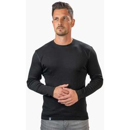 Men's Merino Wool Long Sleeve Shirt, Black