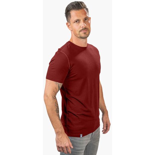 Alpin Loacker T-Shirt da Uomo in Lana Merino - Rosso