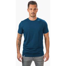 Alpin Loacker Men's Merino Wool T-Shirt, Blue
