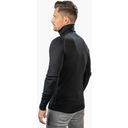 Men's Merino Long Sleeve Shirt with Zip, Black