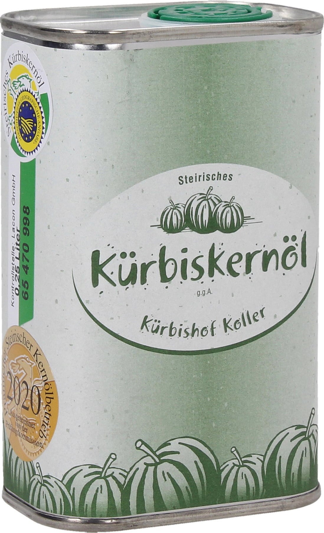 Stiermarkse Pompoenzaadolie BGA Blik, 250 ml