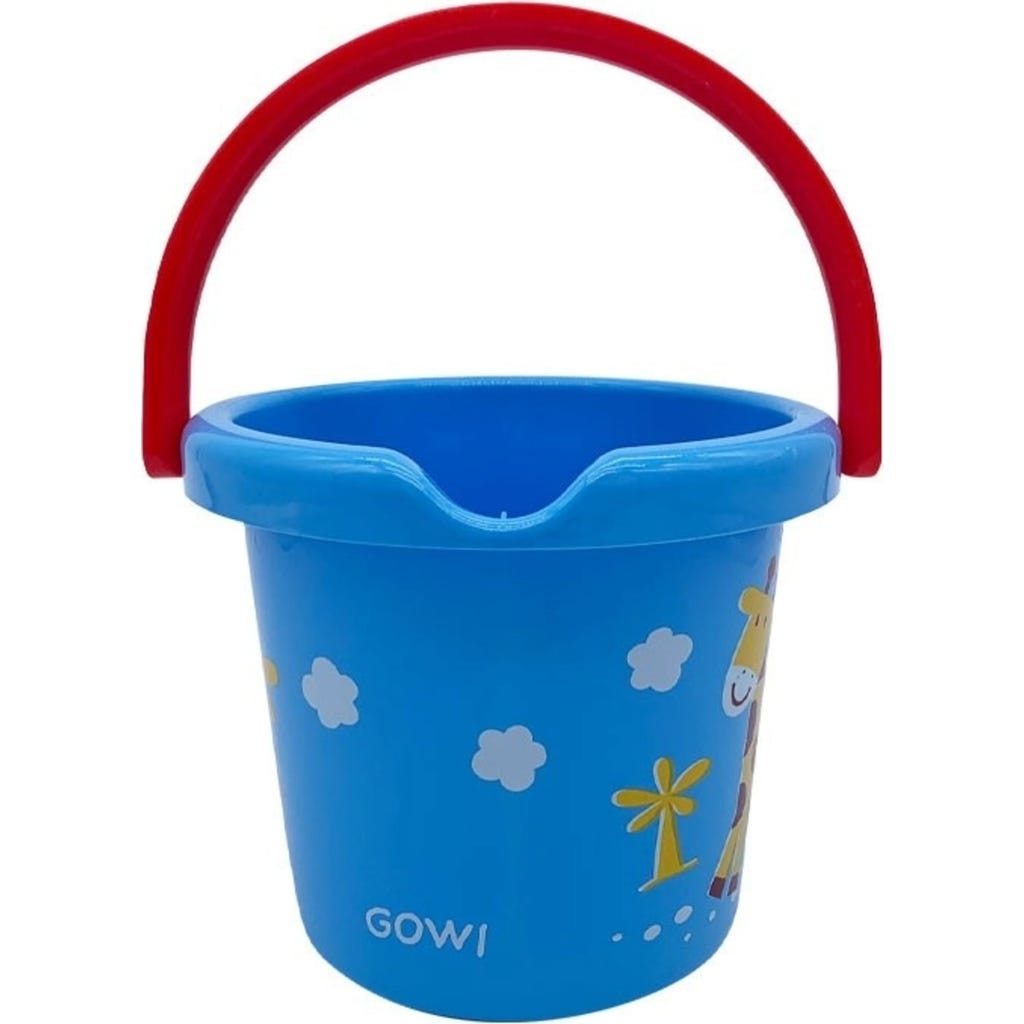 Gowi Secchiello Per Sabbia 18 Cm - Capacità 1 Litro, Manico Resistente, Giocattolo Per Bambini Dai 12 Mesi, Rosso - 5