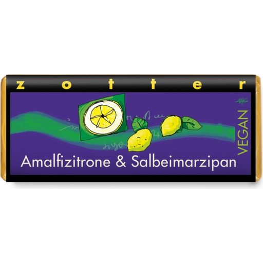 Zotter Schokoladen Organic Amalfi Lemon & Sage Marzipan - 70 g
