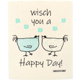 OWOSCHFETZN "Berta Hen - Happy Day" Sponge Cloth 