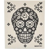 OWOSCHFETZN Vaatdoekje "Kreuzstich Totenkopf"