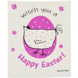 OWOSCHFETZN "Happy Easter Hen Berta" Sponge Cloth