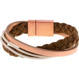 Armband "San Francisco",  braun-weiß-rosé