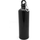 COWstyle Trinkflasche mit Karabiner, schwarz