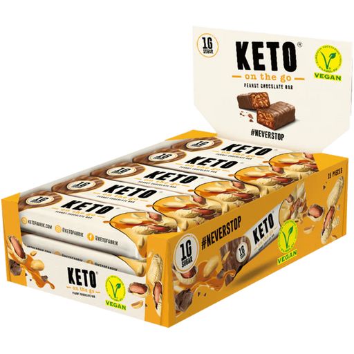 Ketofabrik Barre Chocolatée - Peanut Chocolate - 15 pièces