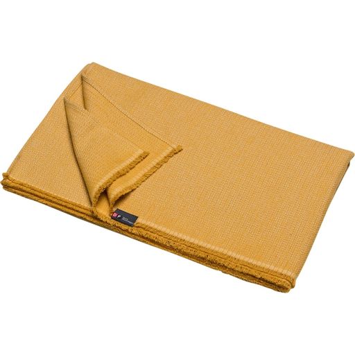 TOPAZ Textured Blanket Plain - Organic Cotton GOTS Certified - mustard