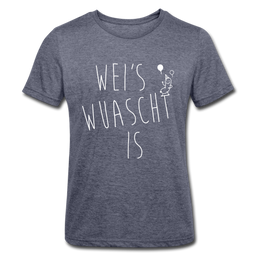 T-Shirt da Uomo - Wei's wuascht is - Blu Melange