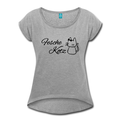 Gscheade Leibal T-shirt da Donna - Fesche Kotz - Grigio