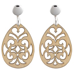 Waidzeit Boheme Ohrringe Zirbe Silber