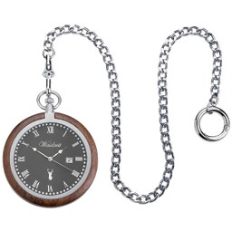 Waidzeit Taschenuhr Zeitreise Walnuss Anthrazit