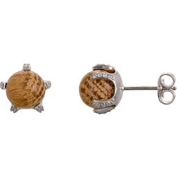 Waidzeit Barock Ohrstecker Barrique silber