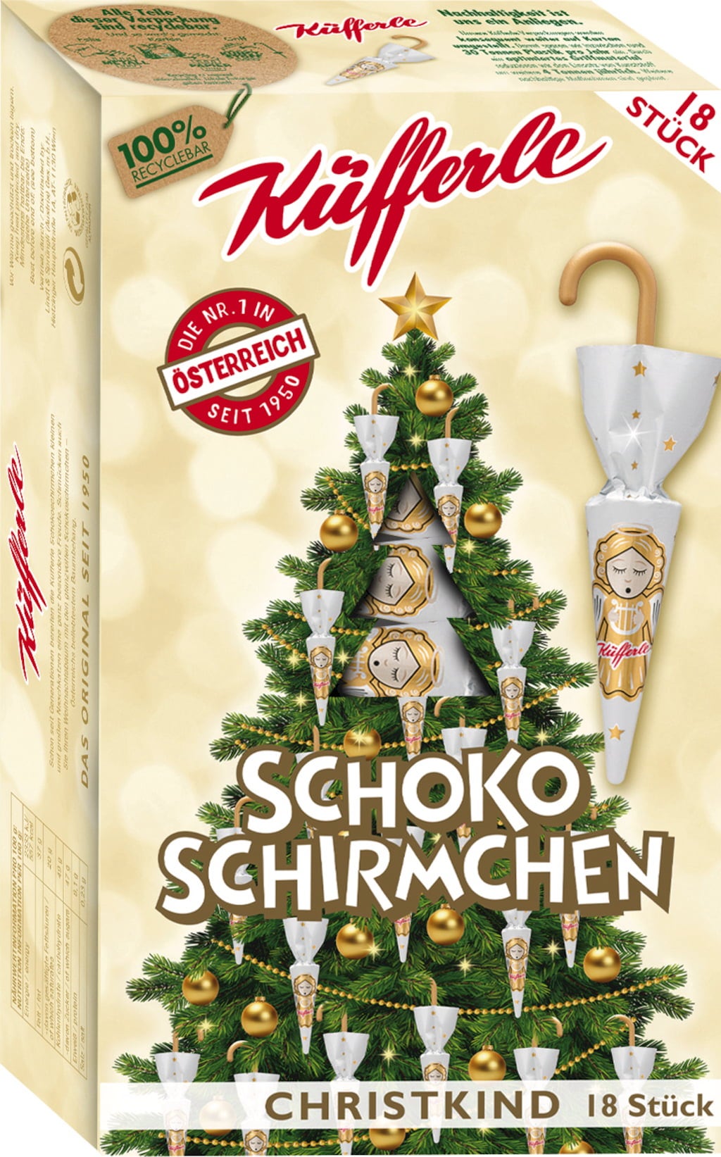 Küfferle Chocolate Umbrellas "Christkind"