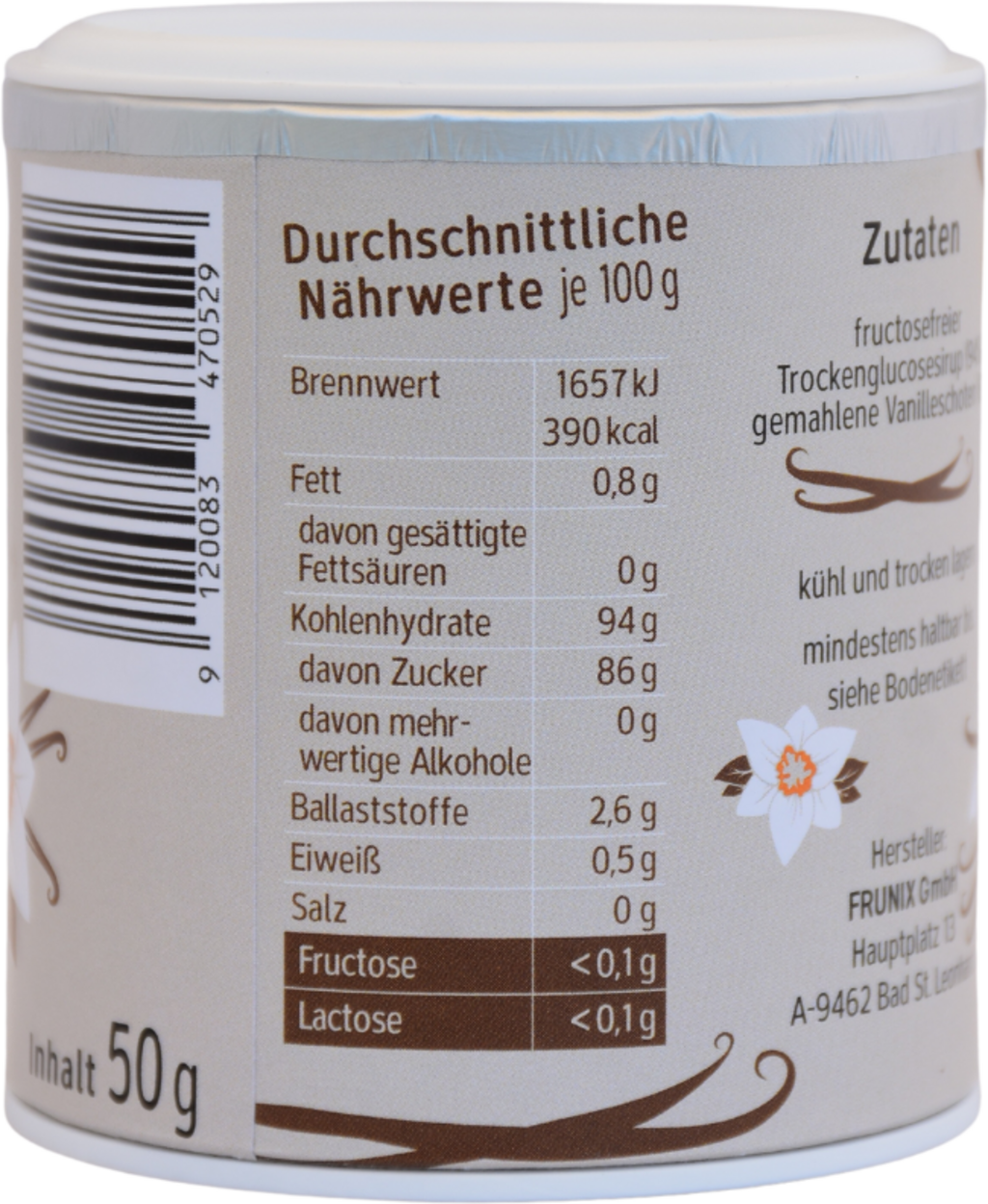 FRUNIX Vanillezucker - 50 g