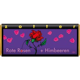 Zotter Schokoladen Biologisch Rote Rosen + Himbeeren - 70 g
