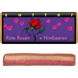 Zotter Schokoladen Organic Red Roses + Raspberries - 70 g