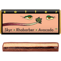 Zotter Schokoladen Organic Skyr, Rhubarb and Avocado - 70 g